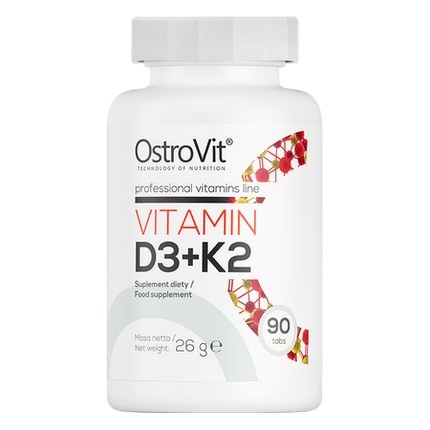 Vitamin D3 + K2 OstroVit 90 tabs, фото 1