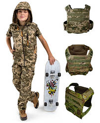Бронежилети ігрові, Жилетки, Куртки дитячі камуфляжні