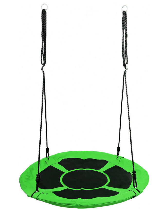 Садова гойдалка гніздо підвісна FUNFIT Light green кругла для дітей 110 см