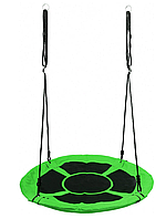 Садовая качеля гнездо подвесная FUNFIT Light green круглая для детей 110 см