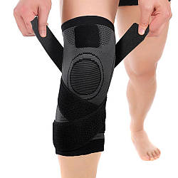 Бандаж спортивний для колінного суглоба KNEE SUPPORT WN-26, Чорний, L / Фіксатор для коліна / Еластичний наколінник
