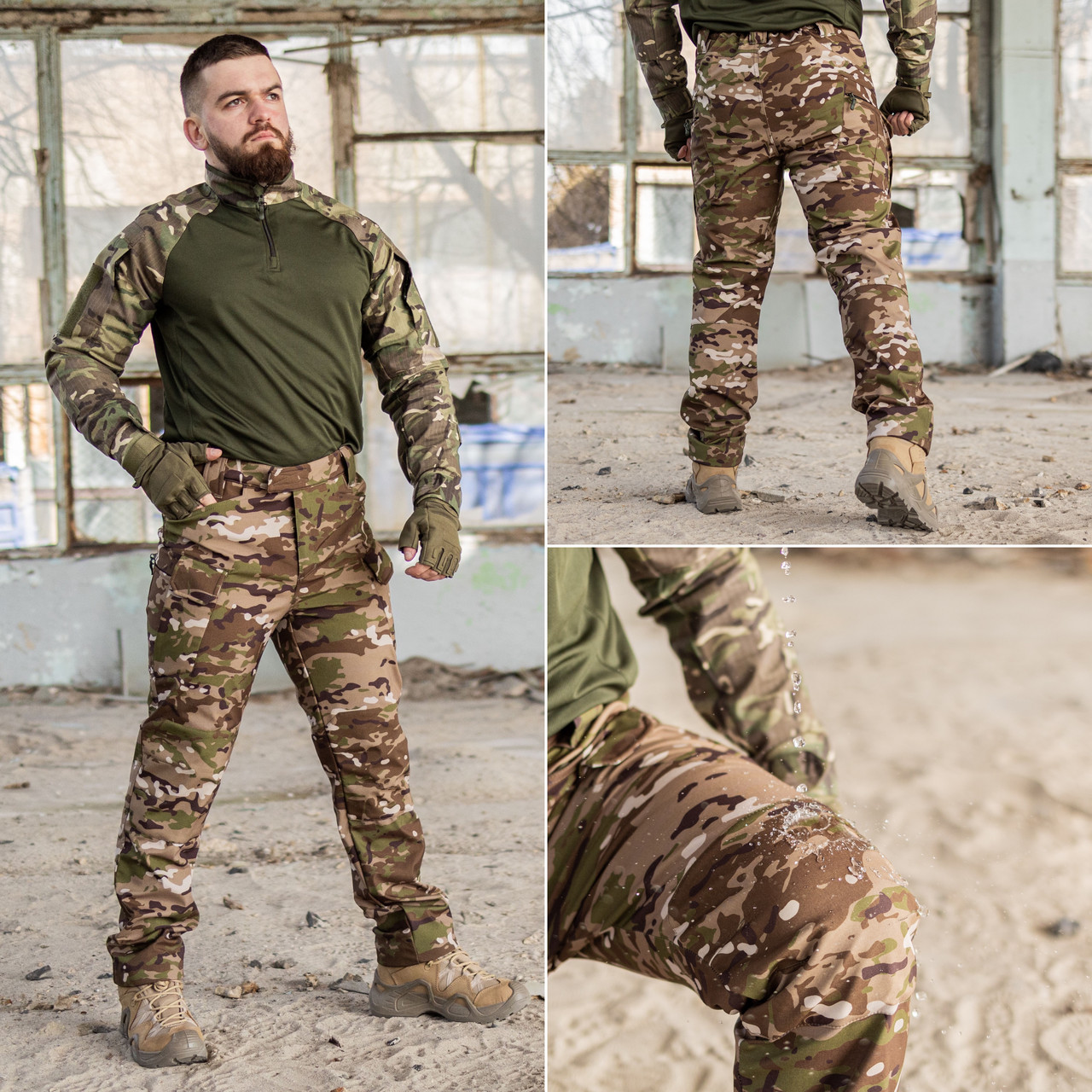 Тактичні штани 8 кишень Grifon Sturm Soft Shell мультикам, фото 1