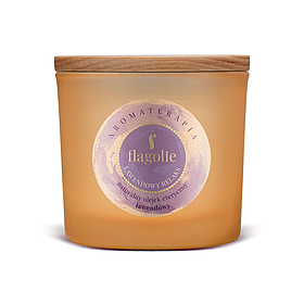 Натуральна Ароматична Свічка 100% соєвий віск Big Aromatherapy Candle Flagolie 170g (0148) Lavender Relaxation