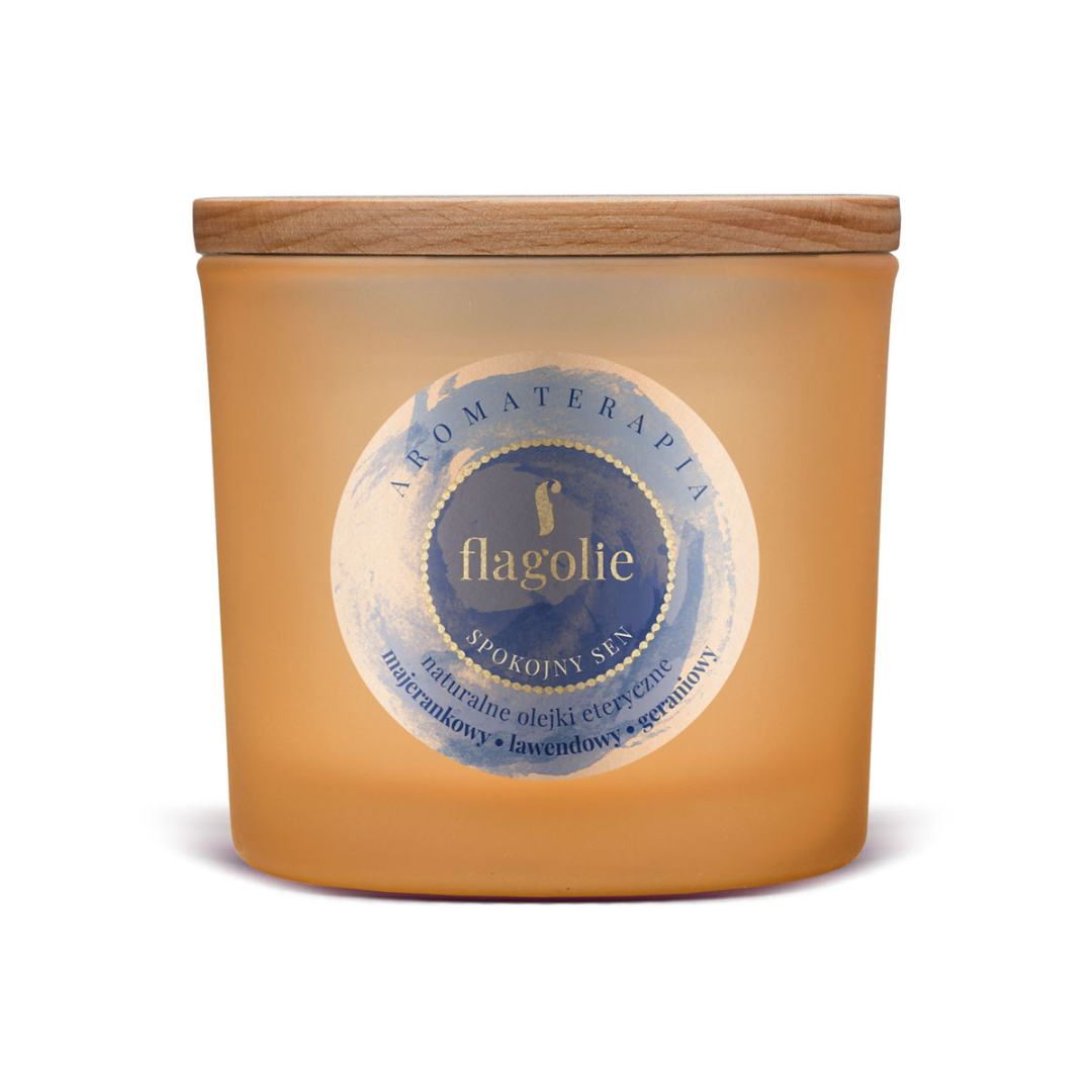 Натуральна Ароматична Свічка 100% соєвий віск Big Aromatherapy Candle Flagolie 170g (0124) Peaceful Sleep