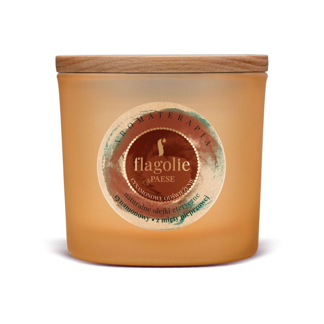 Натуральна Ароматична Свічка 100% соєвий віск Big Aromatherapy Candle Flagolie 170g (0414) Cinnamon Refreshment