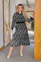 Сукня повсякденна міді весна-осінь розмір батал, фото 5