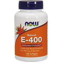 Витамин E d-альфа-токоферилацетат Now Foods (Natural Vitamin E) 400 МЕ 100 капсул