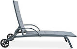 Лежак садовий алюмінієвий MAJORKA Grey, фото 2