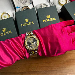 Жіночий брендовий наручний годинник Rolex Mini Evening Coffee