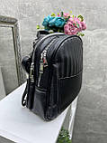 Лимонний - молодіжний жіночий рюкзак на 2 окремих відділення на блискавці, можна носити сумкою (0403), фото 7