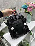 Лимонний - молодіжний жіночий рюкзак на 2 окремих відділення на блискавці, можна носити сумкою (0403), фото 10