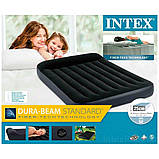 Надувний матрац з підголовником 137X191X25 СМ, INTEX 64142,   (66768), фото 4