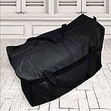 Сумка баул велика чорна текстильна, тканєвий дорожний пакет для речей, місткий мішок для переїзду, фото 6