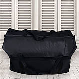 Сумка баул велика чорна текстильна, тканєвий дорожний пакет для речей, місткий мішок для переїзду, фото 4