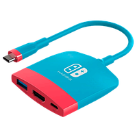 Адаптер Проводной Hagibis Switch USB-C Hub Red Blue