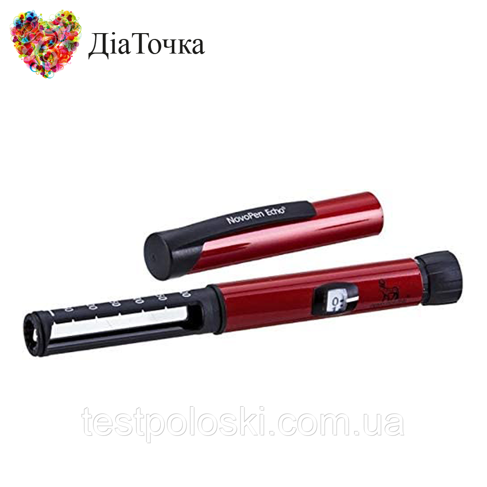Шприц-ручка НовоПен Ехо Плюс червона (NovoPen Echo Plus) зі зберіганням пам'яті та NFC