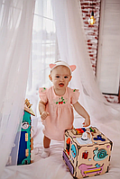 Бізікуб іграшка для дітей 23х23х23 см натуральний, фото 3