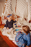 Бізікуб іграшка для дітей 23х23х23 см натуральний, фото 6