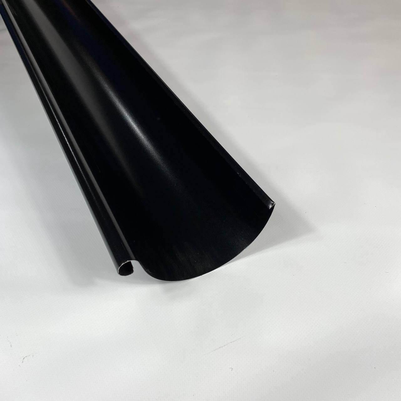 Ринва Ø125 2м/п Stream 125 мм RAL 9005 Глибокий чорний, фото 1