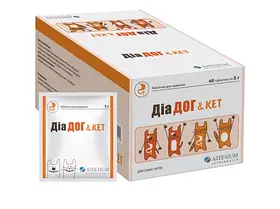 Arterium ДІА ДОГ&КЕТ ЕНТЕРОСОРБЕНТ таблетки при діареї у собак та котів, 1ШТ