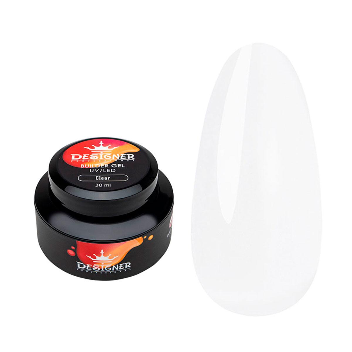 Гель для нарощування Designer Builder Gel Clear, 30 мл