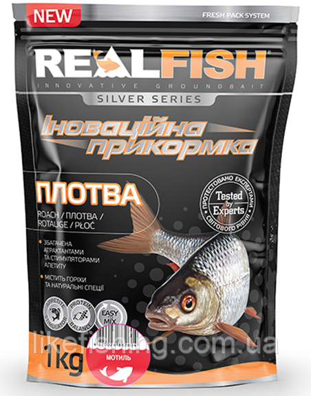 Підгодовування RealFish плотва мотиль 1 кг