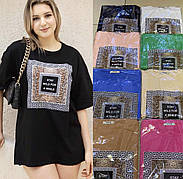 Стильна жіноча футболка OVERSIZE якість коттон 100% ,кольори різні Туреччина