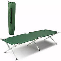 Армеське ліжко Розкладачка Нато до 120 кг складана похідна польова туристична Розкладачка 190 зелена