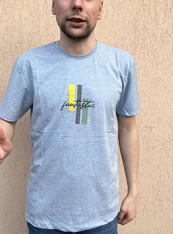 Чоловіча футболка вільного крою OVERSIZE якість коттон 100% виробництво Туреччина, фото 2