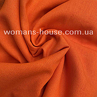 Ткань Лён натуральный (Льняная ткань) Оранжевый