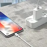 Кабель USB для зарядки телефонів iPhone білий iOS швидка зарядка, фото 3