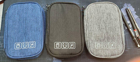 Міні-органайзер для документів, кабелів, зарядок (чорний колір), фото 4