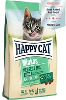 Happy Cat Minkas (Хепі Кет Мінкас) Perfect Mix  4kg сухий корм для дорослих котів з птицею, ягням та рибою