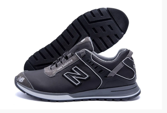 Чоловічі шкіряні кросівки NB Clasic чорні black