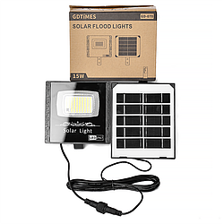 Прожектор світлодіодний вуличний зарядка сонячна панель GD-070, OL2-4-5