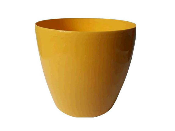 Горщик для квітів пластик Магнолія 360 03-жовтий 18л ТМ LAMELA, фото 1