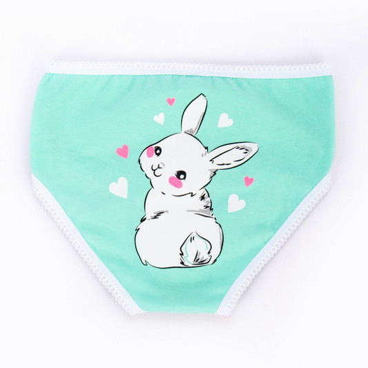 998-03мен Трусики для дівчаток світло-ментоловий зайчик Тм Авекс розмір 110 см