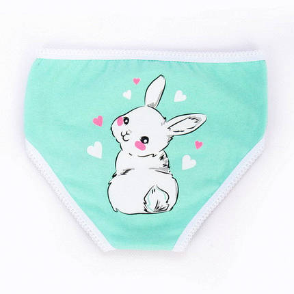 998-03мен Трусики для дівчаток світло-ментоловий зайчик Тм Авекс розмір 110 см, фото 1