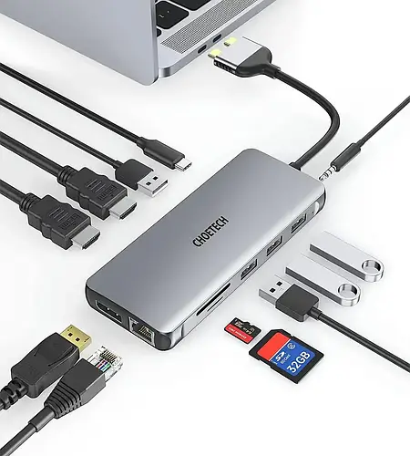 Купить До -станция Choetech 12-in-1 (HUB-M25) концентратор Usb Type C ...