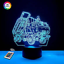 3D світильник нічник з пультом  "HIMARS 2" 3DTOYSLAMP