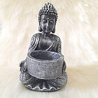 Подсвечник фен шуй статуэтка Будда серебро 15*10*10 см