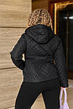 Фантастична коротка жіноча куртка наповнювач синтепон 150 розміри батал, фото 10