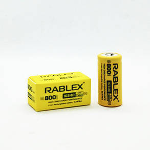 Акумулятор Rablex Li-Ion 16340 (CR 123) 3.7V 800mAh для ліхтариків, фото 4