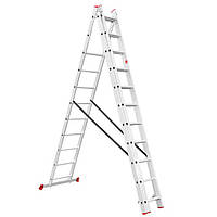 Лестница алюминиевая 3-х секц. универс. раскл. 3*11ступ. 7.33м (LT-0311 Intertool)