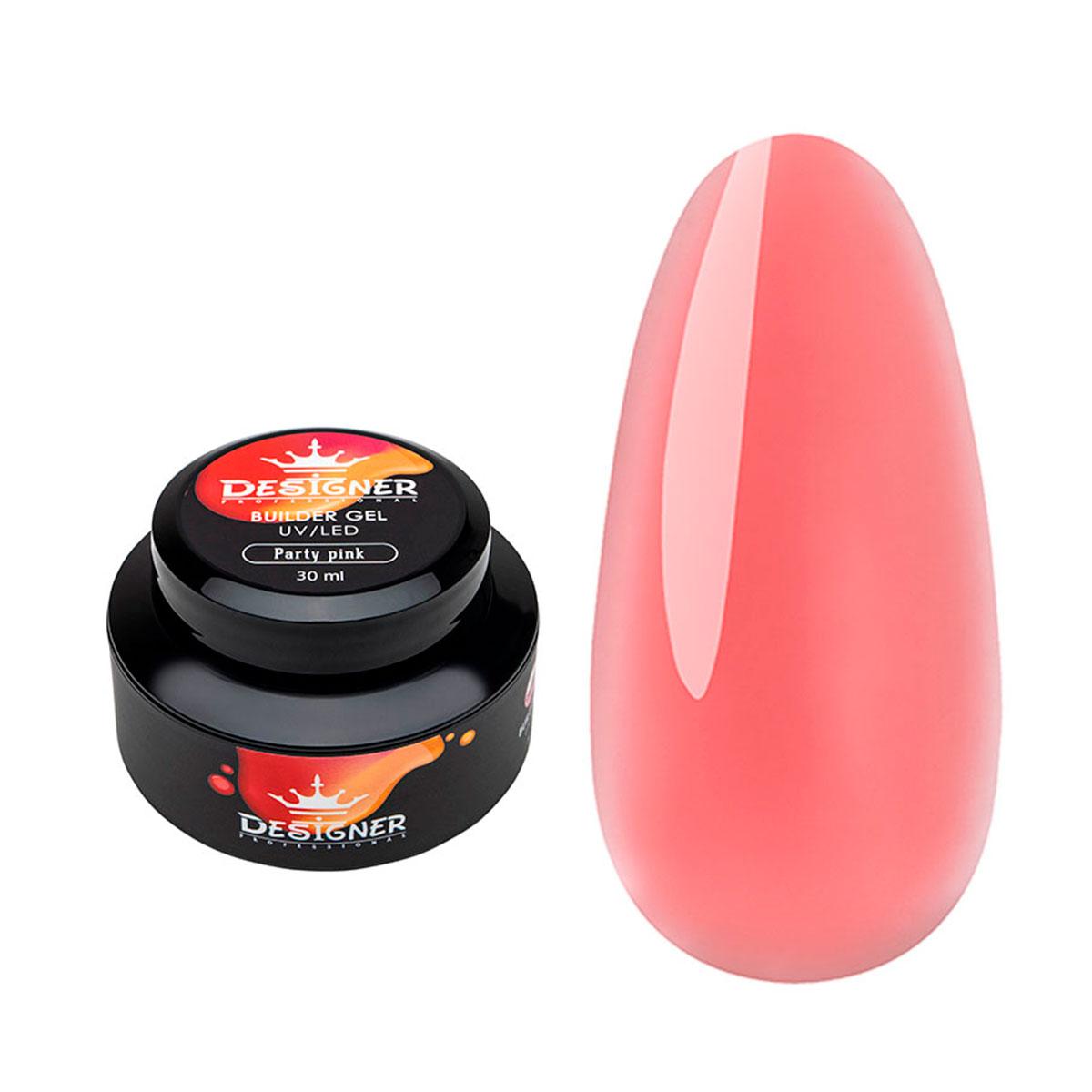 Гель для нарощування Designer Builder Gel Party Pink, 30 мл