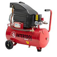 Компрессор 24л, 2HP, 1.5кВт, 220В, 8атм, 206л/мин (PT-0010 Intertool)