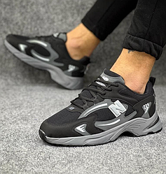 Чоловічі кросівки New Balance 725 Black Взуття Нью Беланс чорні з сірим замш нейлон весна літо