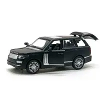 Машинка металева Автопром 1:32 RANGE ROVER матовий чорний звук, світло