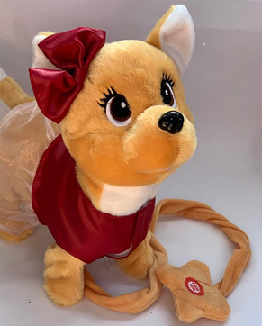 Іграшка Собачка Чихуахуа на повідці співає 2 мови, фото 2