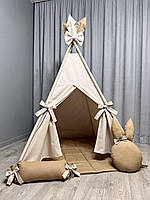 Вигвам Сладкий домик, Полный комплект, детский вигвам, детская палатка, вигвам для девочки, палатка детская